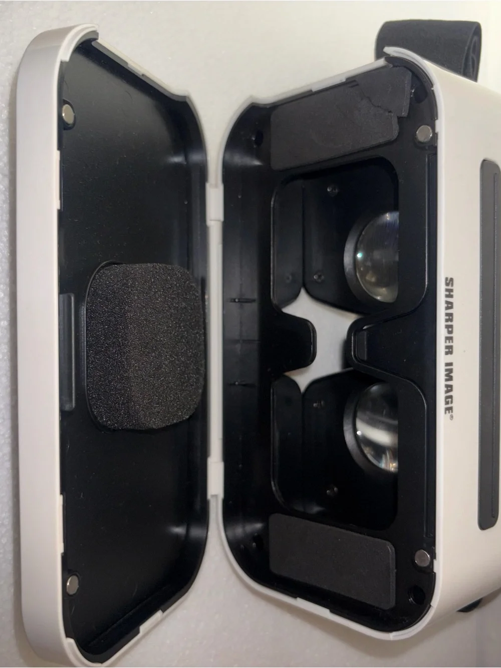 Sharper Image White and Black Mobile VR Headset